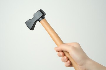 Hand Held Axe with Wooden Handle