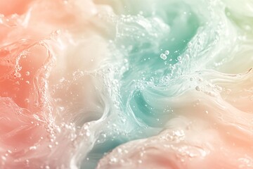 Obraz premium Abstract Pastel Water Swirls and Bubbles