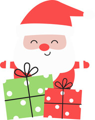 Santa Claus with Christmas Presents 