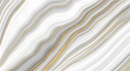 A marble-inspired gradient with pearl white, soft gray, and golden streaks, Ai Generated