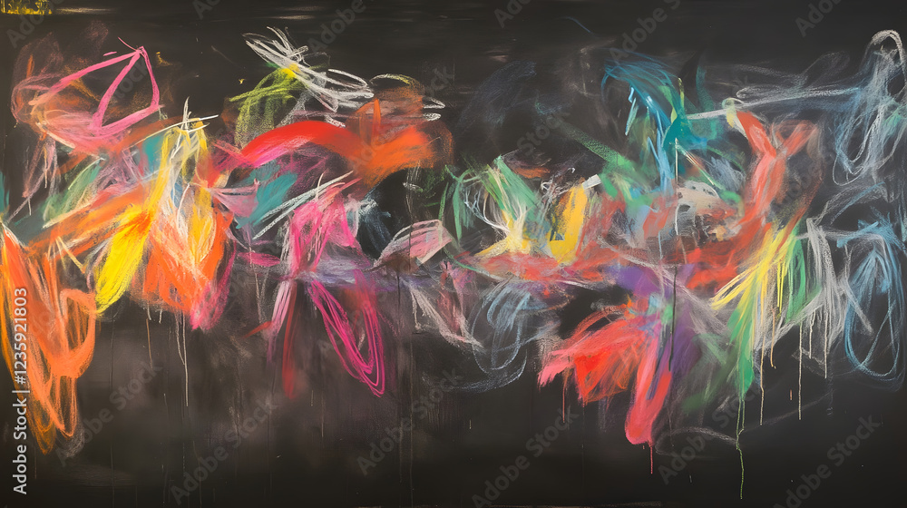 Poster vibrant colorful fluid explosion creating an digital wallpaper with dynamic smoke and swirling patte