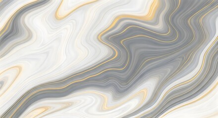 A marble-inspired gradient with pearl white, soft gray, and golden streaks, Ai Generated