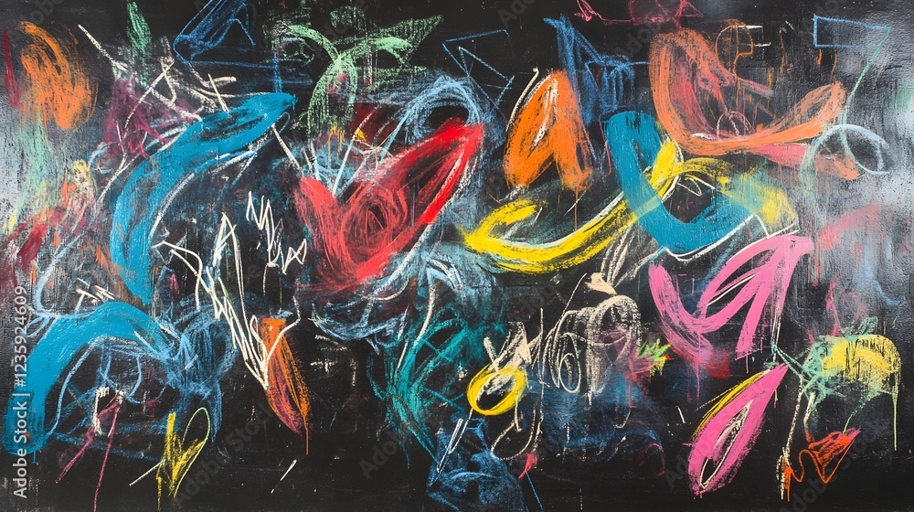 Leinwandbilder vibrant expressionistic digital painting with bold brushstrokes and kaleidoscopic colors imaginative