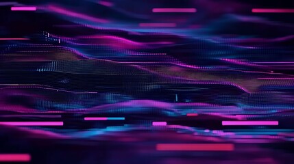 Abstract digital art background with vibrant neon colors