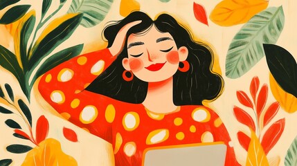 Cozy Home Office Setting: Remote Work Lifestyle