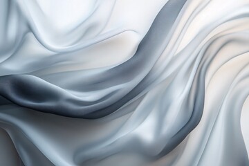 Obraz premium Elegant Draped Fabric in Shades of Grey and White