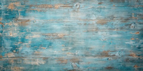 Naklejka premium A Textured Background of Weathered Blue Wood Planks with Distressed Paint and Visible Grain Patterns