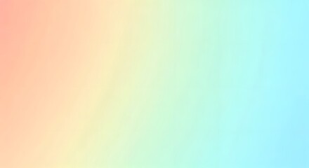 A pastel gradient with soft peach, mint green, and baby blue, AI Generated