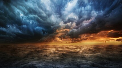 Fototapeta premium Lightning's abstract streaks light up the sky. Thunder rolls, signaling the storm's intensity.