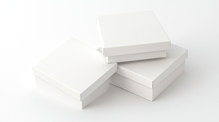 3D white gift boxes