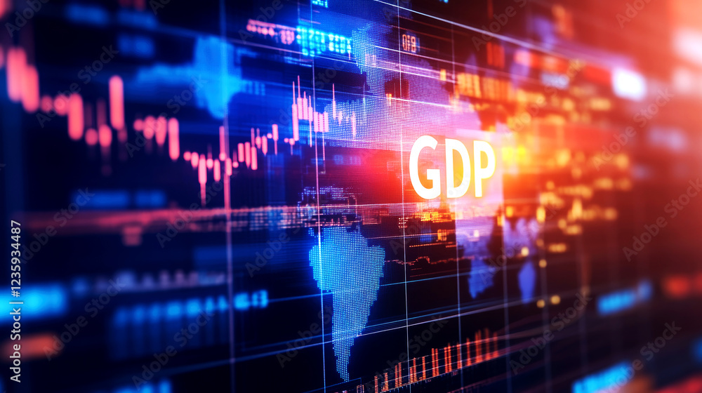 Poster global gdp trends analysis financial data visualization economic insight digital environment data-dr