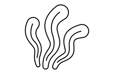 海藻のシンプルアイコンベクターイラスト 夏 海 わかめ 昆布