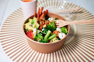 Vegetarian bowl, fresh fitness food