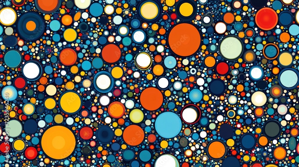 Poster abstract colorful circles pattern background.