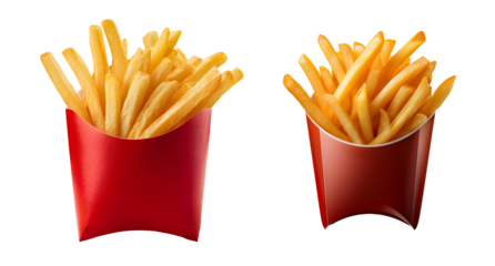 Crispy French Fries in Red Container