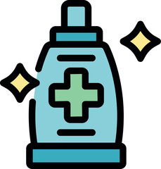 Antiseptic spray bottle ensuring hygiene and providing essential first aid treatment