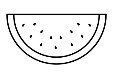 スイカのシンプルアイコンベクターイラスト 夏 すいか 西瓜