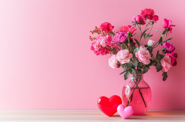 Dreamy Valentine's Day Background with Heart Bokeh and Soft Lighting, Generative AI