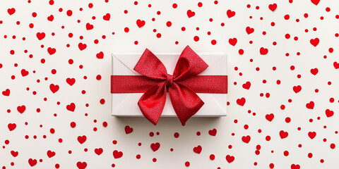 Dreamy Valentine's Day Background with Heart Bokeh and Soft Lighting, Generative AI