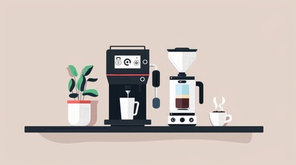 Cozy Modern Coffee Station: A Perfect Blend of Style and Function