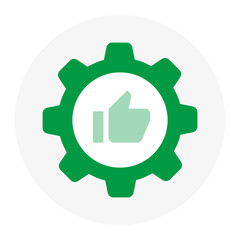 Best Practices and Quality Assurance Icon – Business, Management, and Workflow Optimization. Modern Flat Design.
