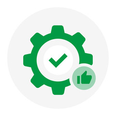 Best Practices and Quality Assurance Icon – Business, Management, and Workflow Optimization. Modern Flat Design.