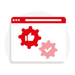 Obraz premium Best Practices and Quality Assurance Icon – Business, Management, and Workflow Optimization. Modern Flat Design.