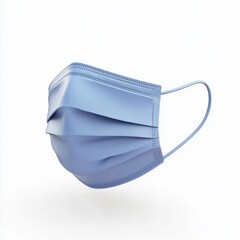 Customizable face mask mockup with adjustable ear loops, centered on a clean white background