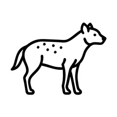 Obraz premium Hyena icon in minimalistic style on transparent background 