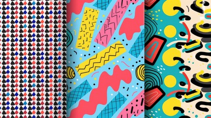 Vibrant and Playful Abstract Patterns for Creative Projects