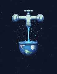 World Water Day: Celebrating the Importance of Water, AI generative.