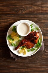 Roasted half chicken