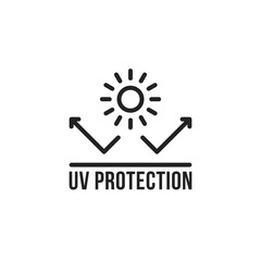 abstract thin line uv protection icon