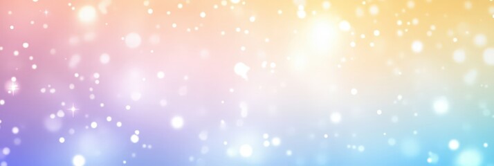 Obraz premium Soft Pastel Rainbow Gradient Background with White Sparkles for Design and Art Projects