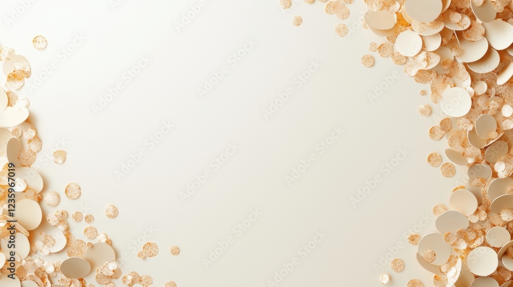 Poster gradient gold backgrounds confetti copy space gold gradient background with confetti arranged in a c