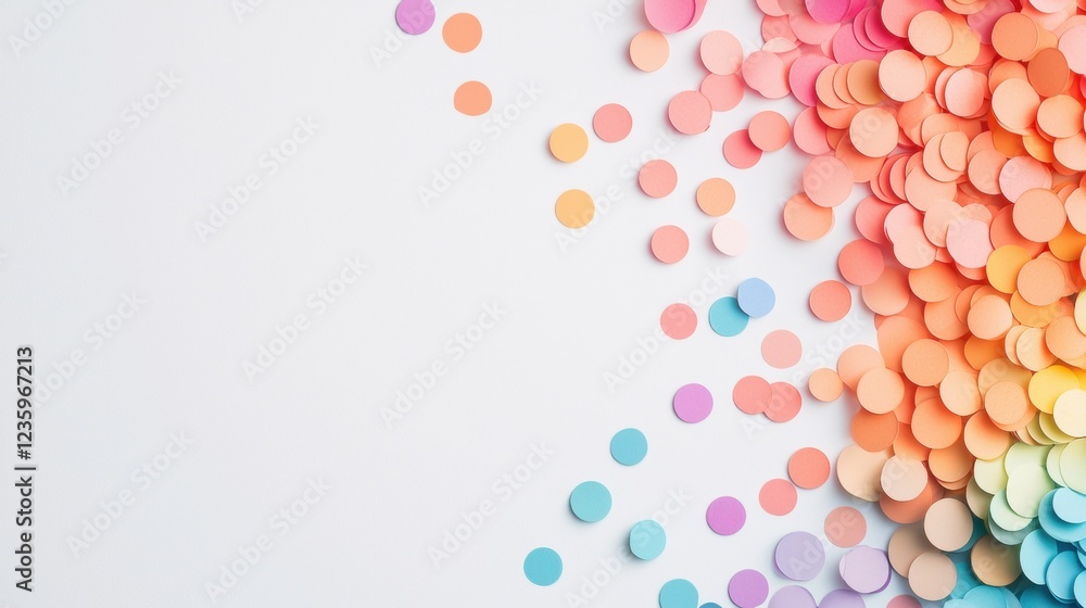 Poster gradient rainbow backgrounds confetti copy space bright rainbow gradient background with colorful co