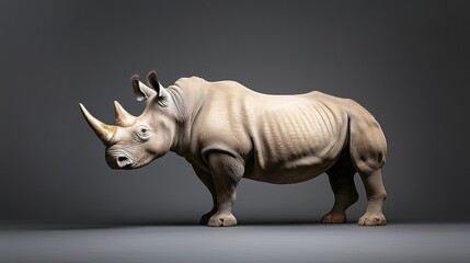 Fototapeta premium White Rhinoceros Studio Portrait