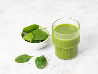 Green detox smoothie, cocktail, diet