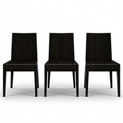 Wooden chair design and furniture white background.