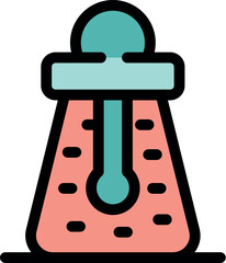 Colorful galileo thermometer measuring ambient temperature, with floating and sinking glass bulbs indicating degrees celsius or fahrenheit