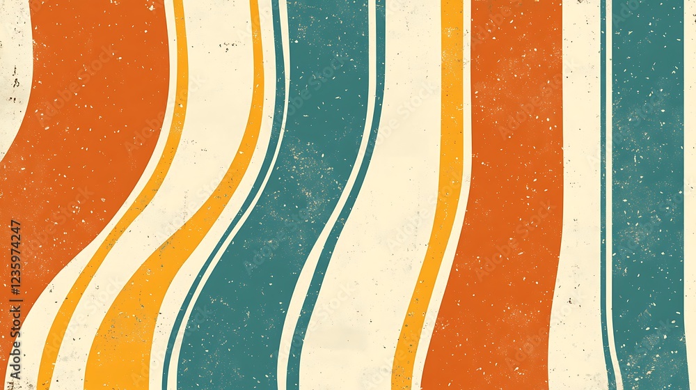 Poster retro striped background pattern