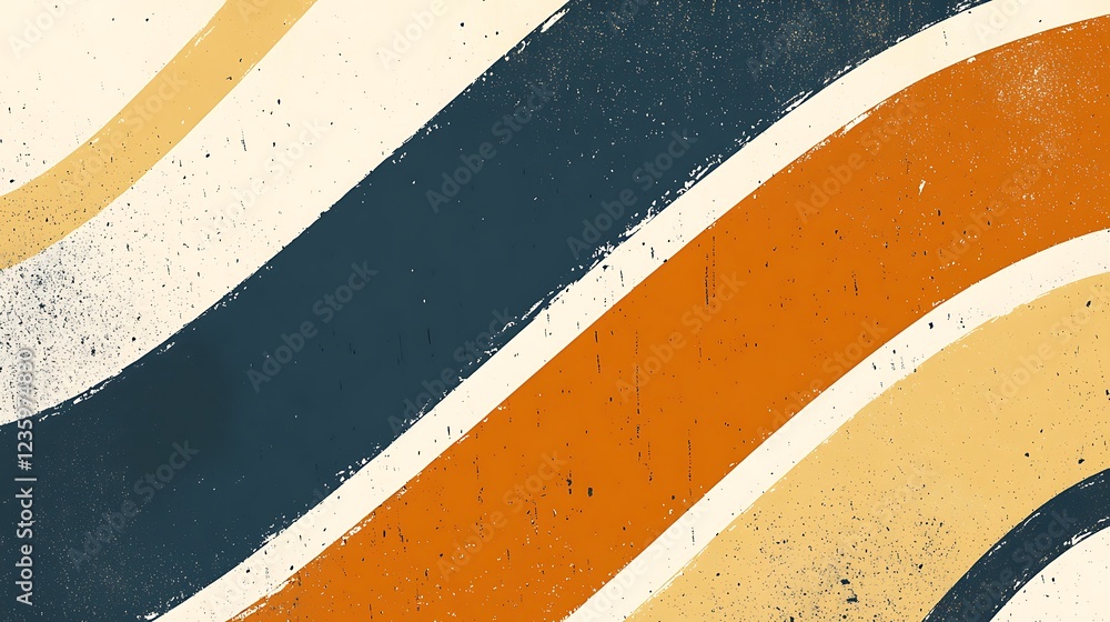 Aufkleber Abstract retro background with textured stripes