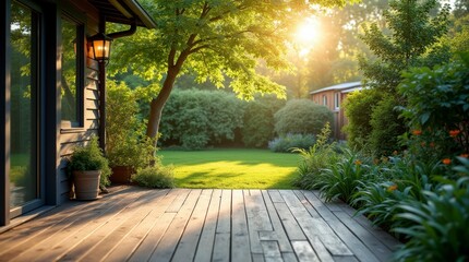 Sunny Garden Retreat: Your Perfect Outdoor Sanctuary.
Tranquil Deck: Embrace Nature with a View.
Serene Moments: Enjoying the Beauty of Your Garden.