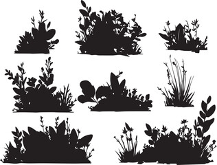 Set plants. Hand drawn vector illustration	