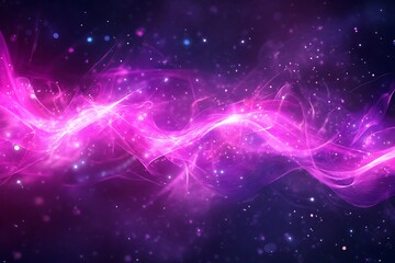 Obraz premium Abstract cosmic design featuring swirling pink and purple hues with sparkling elements.