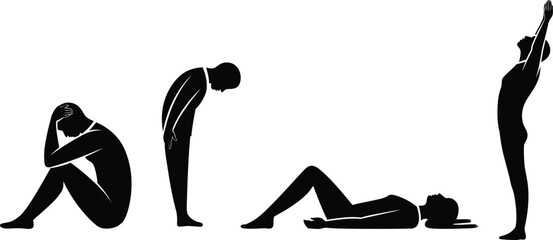 Lonely Silhouette of a Person Struggling with Depression Emotional Mental Health Concept