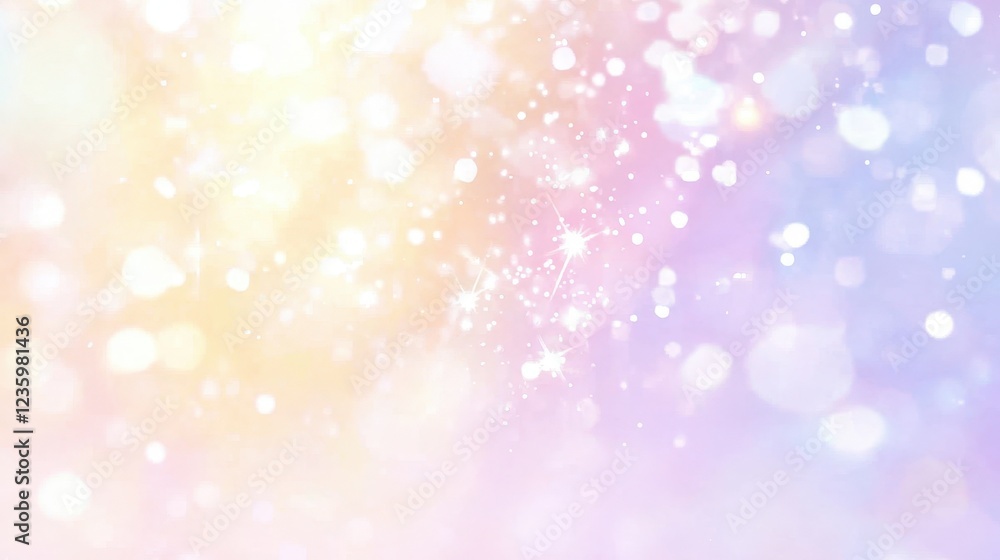 Poster colorful pastel bokeh light effect background for creative projects and design use with soft hues an