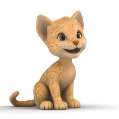 Obraz premium 3D cartoon pet animals, clean and clear nice cute