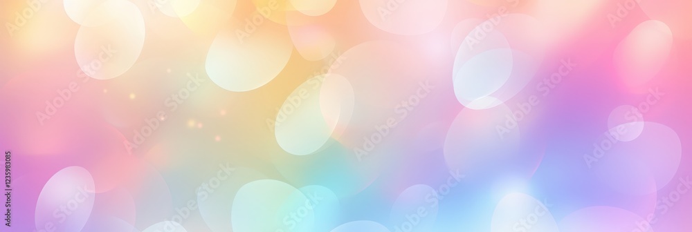 Poster colorful pastel background with soft blurred bokeh effect for elegant designs and creative projects,