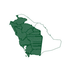 map of Saudia